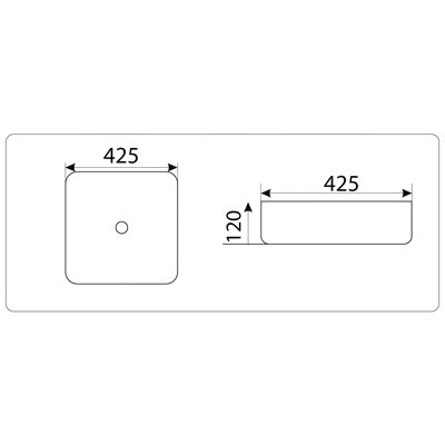 Раковина Ceramalux NC D1305H004 - фотография № 2