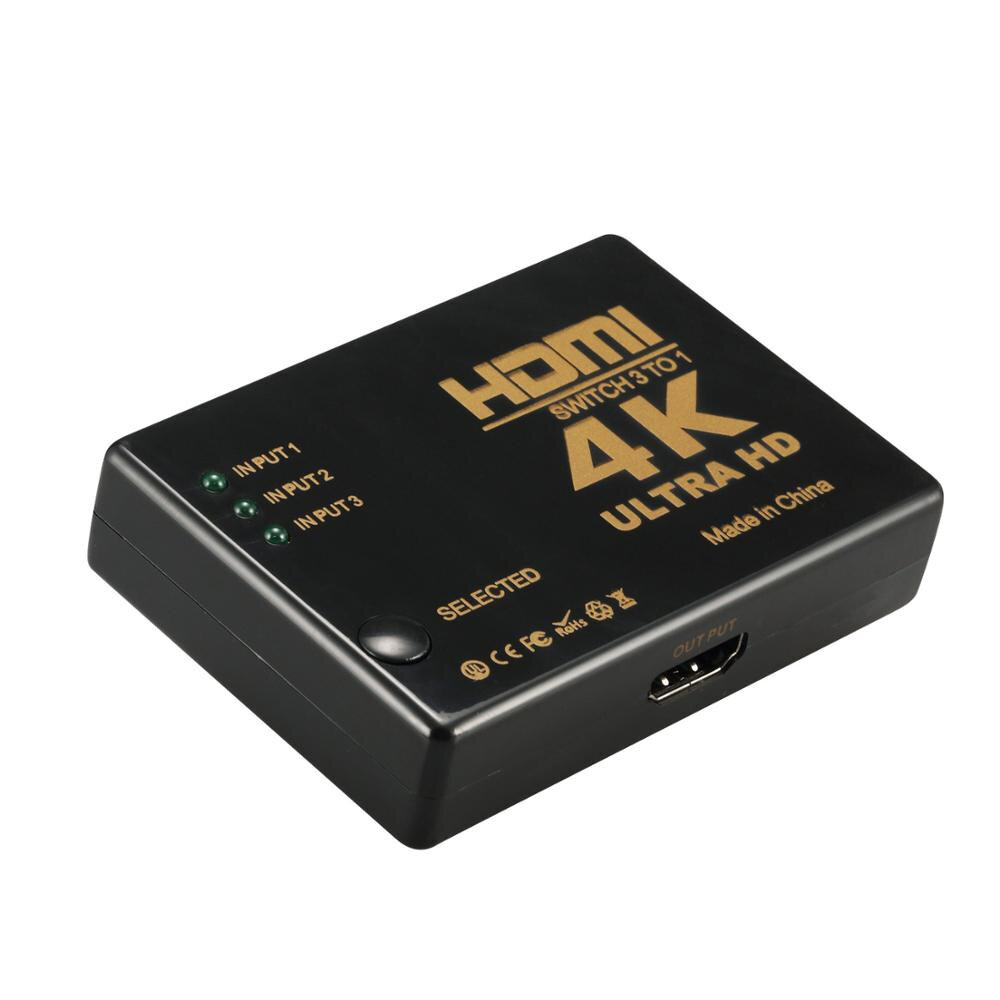 Коммутатор HDMI 3x1 4K с переключением