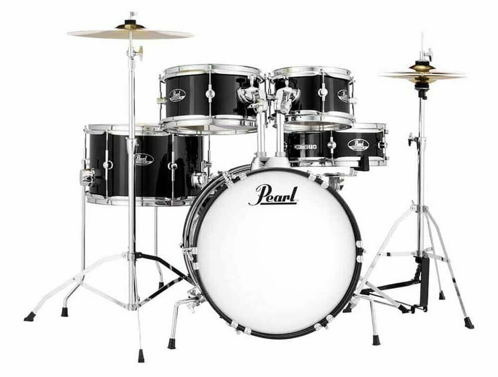 Pearl RSJ465C/C31 ударная установка из 5-ти барабанов, цвет Jet Black, стойки и тарелки в комплекте