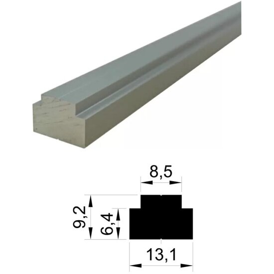 Профиль алюминиевый Woodwork TR13.060, профиль 13,1х9,2 длина 0,6 м