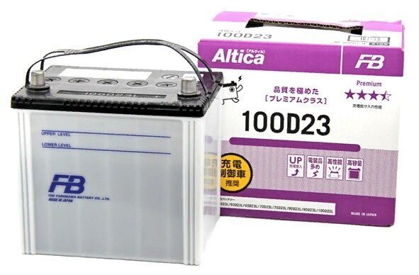 Аккумулятор автомобильный Furukawa Battery Altica Premium 75 А/ч 700 А обр. пол. 100D23L Азия авто (232x173x225) без бортика