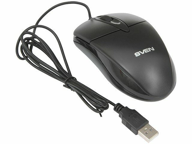Оптическая мышь Sven Оптическая мышь Sven RX-112, 2кн.+скр., черный (USB)