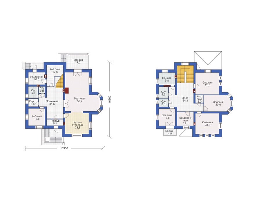 Проект дома Plans-37-47 (313 кв.м, кирпич) - фотография № 3