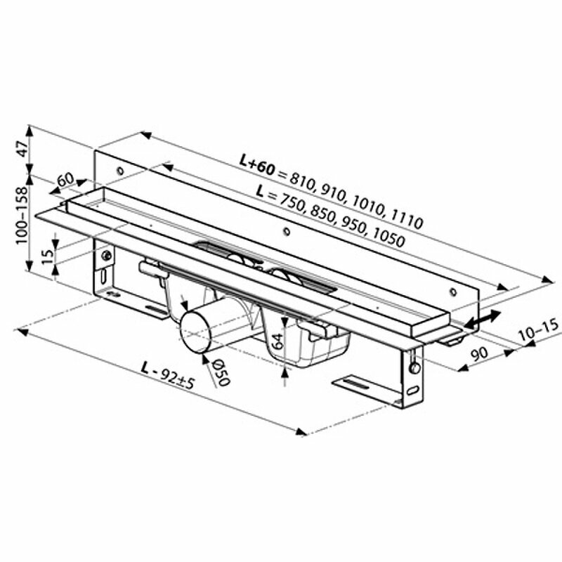 Душевой лоток Ravak 10° OZW 95 X01632 с решеткой Хром - фотография № 5