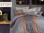 Комплект постельного белья Istanbul Home Pure Satin Serios (SHELLY GRI) 2,0 спальный (евро), сатин - изображение