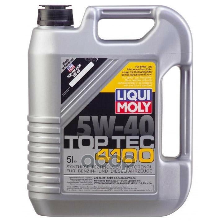 Масло Моторное Liqui Moly Top Tec 4100 5w-40, 5l Liqui moly арт. 9511