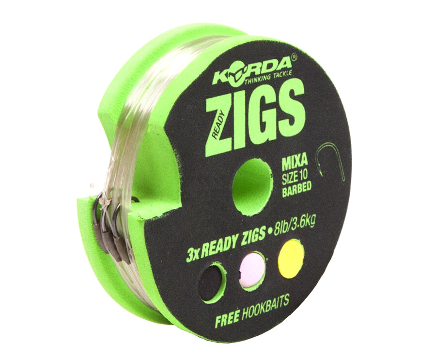 Поводок готовый KORDA Ready Zigs 8' 240см №10 3шт