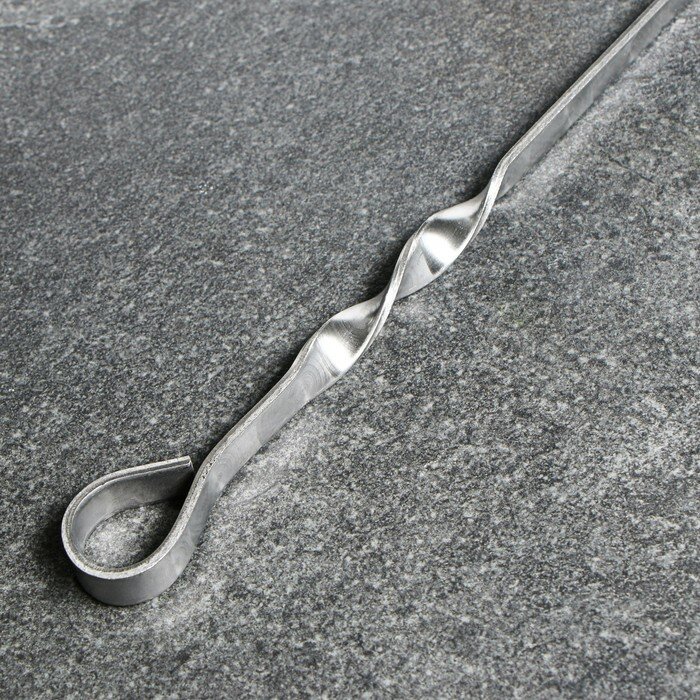 Кочерга из нержавеющей стали, ручка - кольцо, ширина - 12 мм, 70 см - фотография № 4