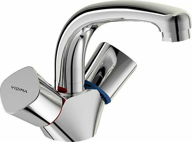 Смеситель для умывальника Vidima Квадро BA244AA с литым поворотным изливом