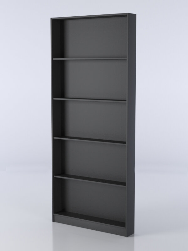 фото Стеллаж №1-150мм, Черный 90 x 15 x 210 см