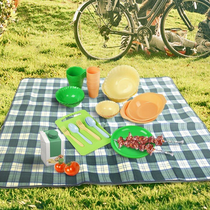 Набор для пикника на 4 персоны 36 предметов "Весёлая компания", цвет микс 3516850 - фотография № 10
