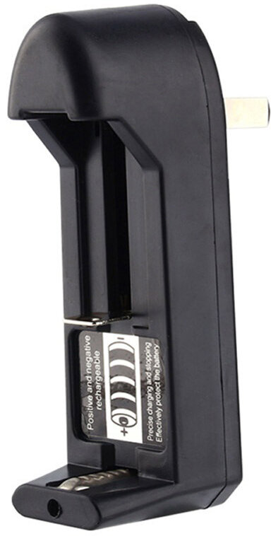 Многофункциональное зарядное устройство для литий-ионных аккумуляторов с одним слотом (220V - 37V 1000mA) (Черный)