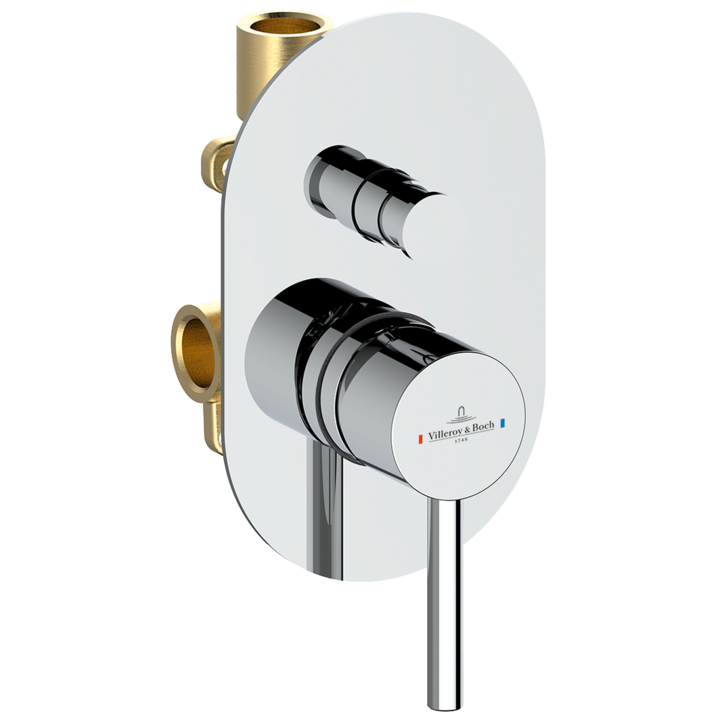 Смеситель Villeroy & Boch Loop & Friends TVS10600300061 для ванны с душем, хром
