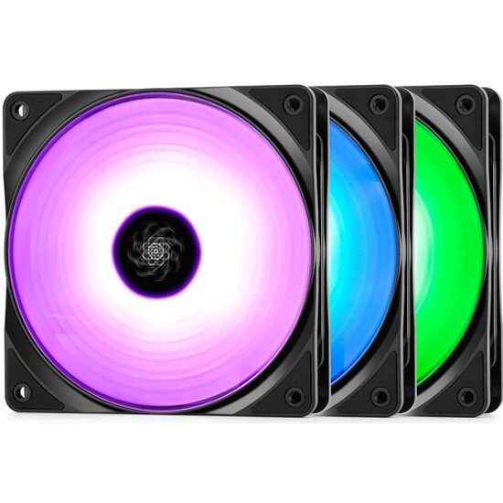 Вентилятор для корпуса DEEPCOOL 500-1500RPM PWM RGB RF120 (3 IN 1)