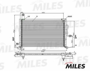 Радиатор кондиционера Daewoo Matiz 98> Miles ACCB016