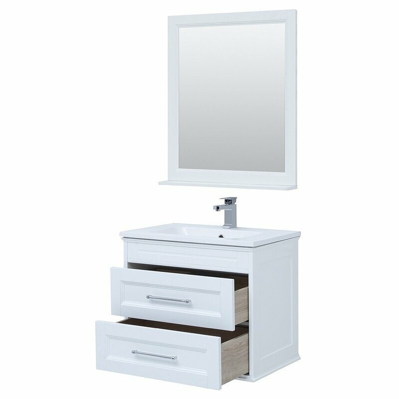 Комплект мебели для ванной Aquanet Бостон M 80 259387 подвесной Белый матовый - фотография № 6