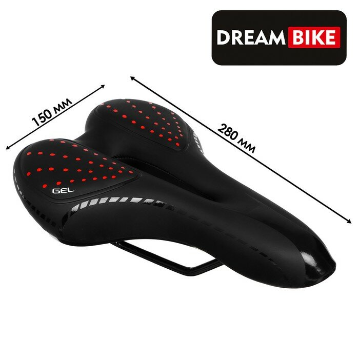 Dream Bike Седло Dream Bike спорт-комфорт, цвет красный