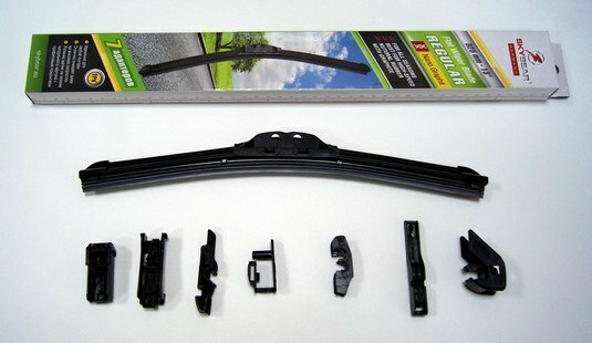Щетка стеклоочистителя бескаркасная regular 7 адаптеров skybear 18"/45 см