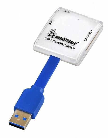 Картридер Smartbuy SBR-700-W, USB 3.0, белый