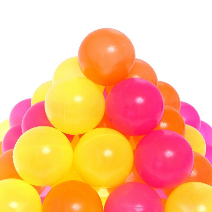 Набор шаров «Флуоресцентные» 500 штук, цвета оранжевый, розовый, лимонный - фотография № 2