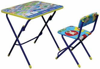 Комплект детской мебели Nika КУ1/9, стол + стул, с азбукой