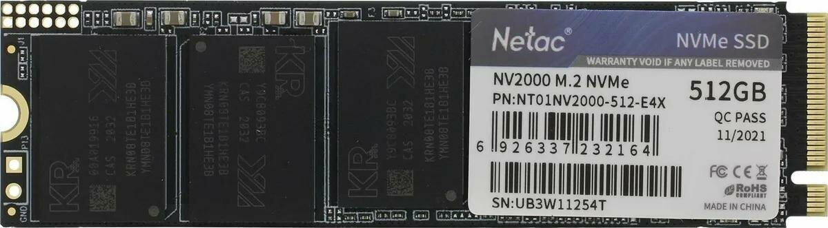 Ssd m.2 nvme 512gb netac nv2000