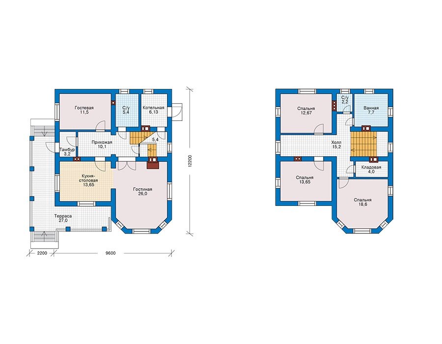 Проект дома Plans-42-42 (155 кв.м, кирпич) - фотография № 3