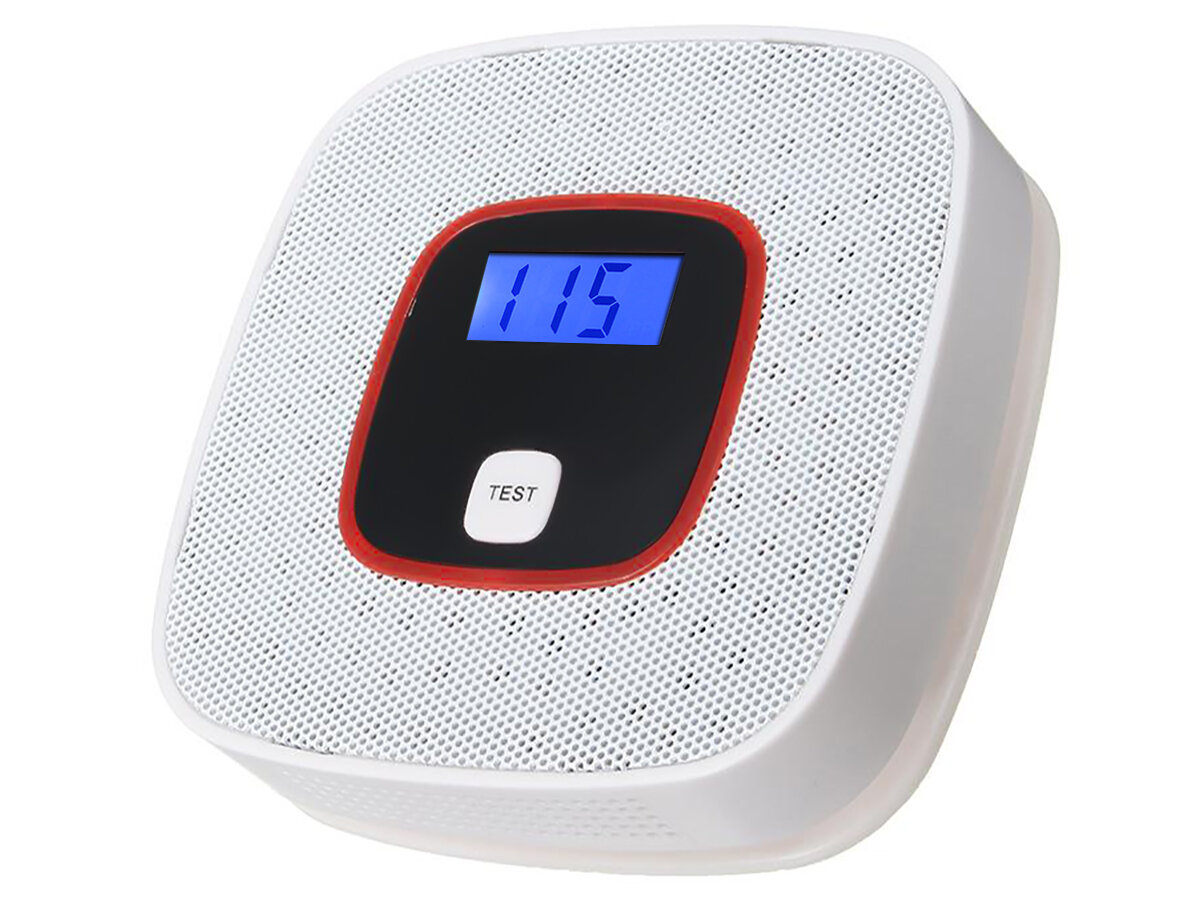 Автономный датчик сигнализатор уровня CO (угарный газ) - Страж Газ VIP-910N (LCD экран, светодиодная и звуковая 85 Дб сигнализация)