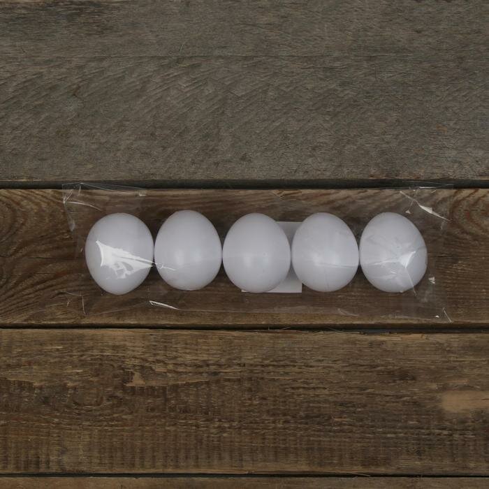 Яйцо искусственное подкладное, для кур, 1 шт., белое./В упаковке шт: 5 - фотография № 4