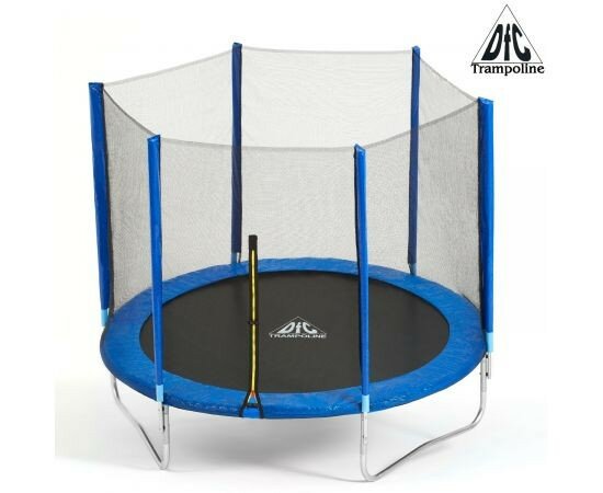 Батут DFC Trampoline Fitness 10ft наружн.сетка, синий (305см)