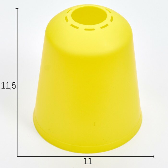 Плафон универсальный "Цилиндр" Е14/Е27 лимонный 11х11х12см - фотография № 1