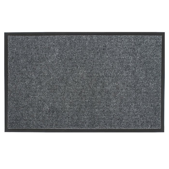 Коврик придверный влаговпитывающий, ребристый, «Комфорт», 50×80 см, цвет серый - фотография № 2
