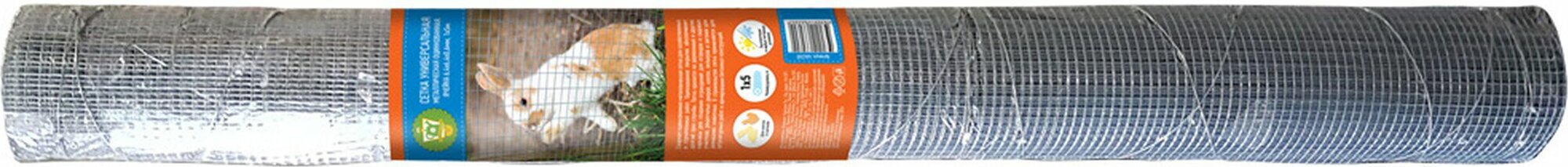 фото Сетка металлическая оцинкованная GARDEN SHOW ячейка 6.4x6.4x0,6 мм 1х5 м