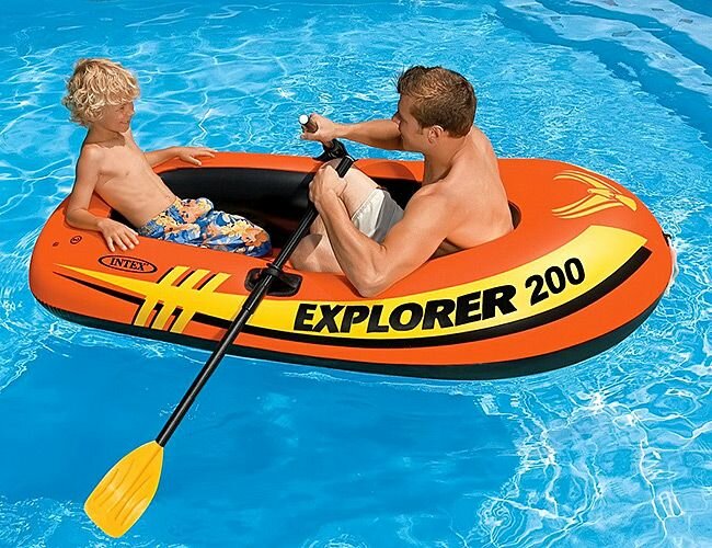 Надувная лодка Intex Explorer-200 (Set), 185х94х41 см, 58331