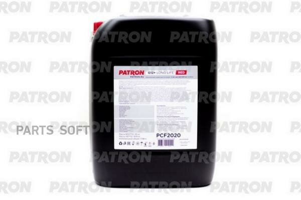 PATRON PCF2020 Антифриз 20кг (17.85л) - красный готовый, PATRON RED G12+, TL 774-D/F, G012A8DA1, G012A8FA1, WSS-M97B44-D, 6277M, MAN 324 SNF, MB 325.3, 1940663, 1381080 1шт