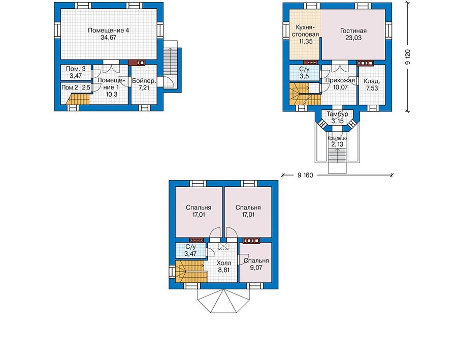 Проект дома Plans-59-29 (173 кв.м, газобетон) - фотография № 2