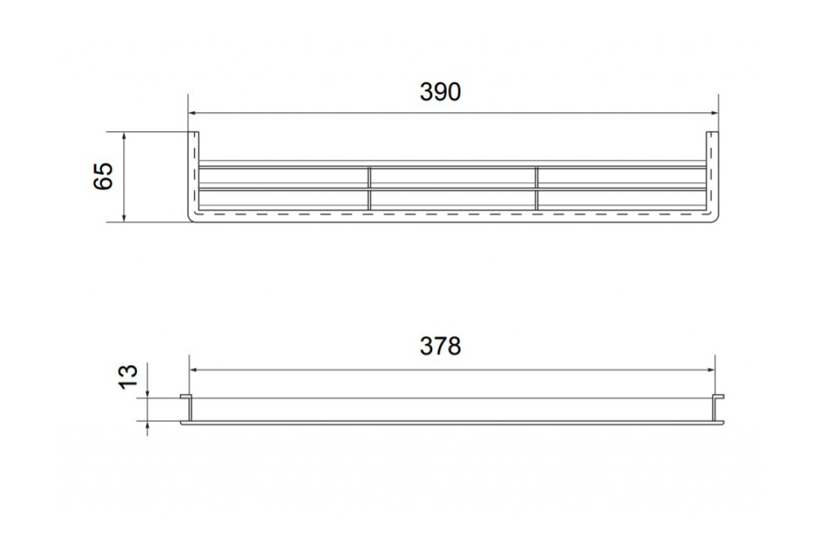 Решетка вентиляционная для цоколя (390х65 мм; белая) Volpato 2190-449-BI - фотография № 2
