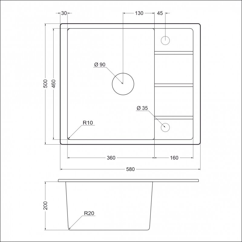 Мойка EMQ-1580.Q EMQ-1580.Q Оникс - фотография № 2