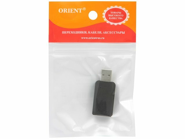 Аудиокарта ORIENT Аудиокарта ORIENT AU-01N внешн. (USB) (ret)