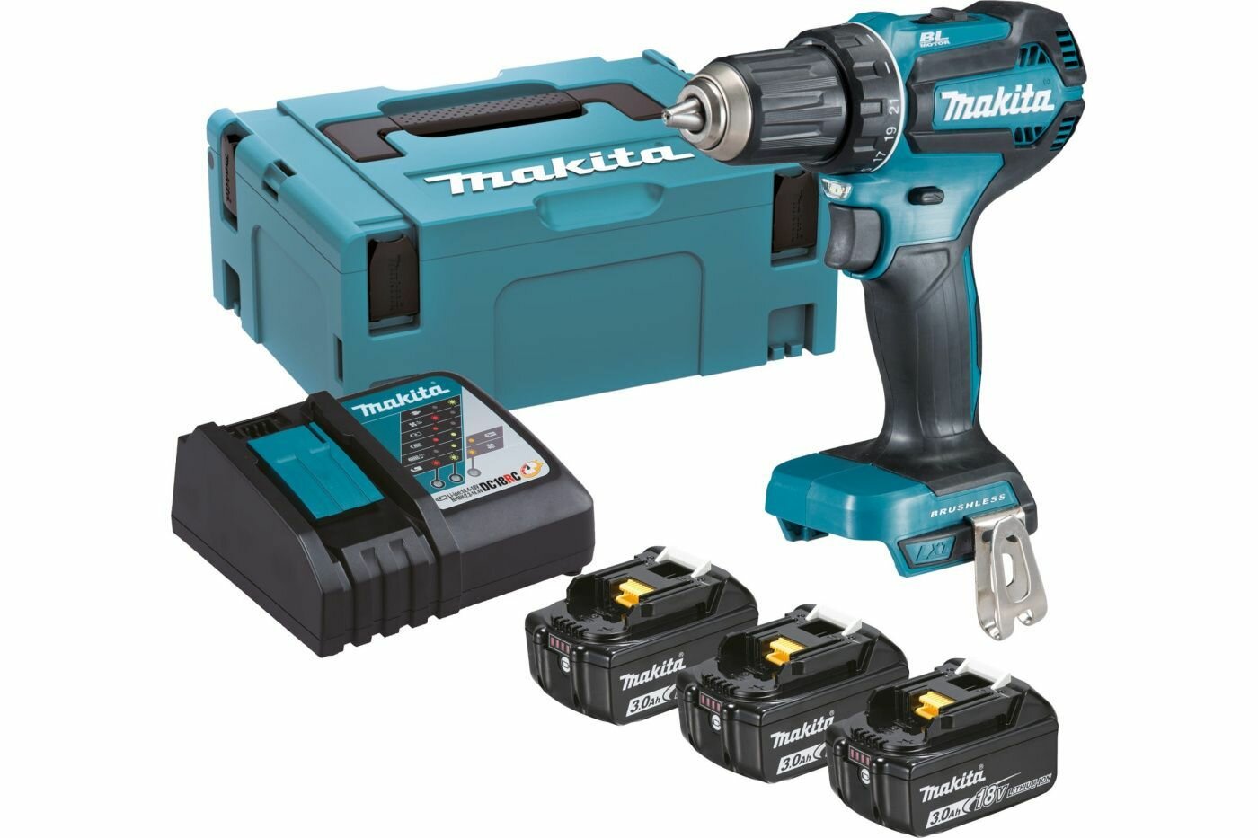 Аккумуляторная дрель-шуруповерт Makita DDF485RF3J