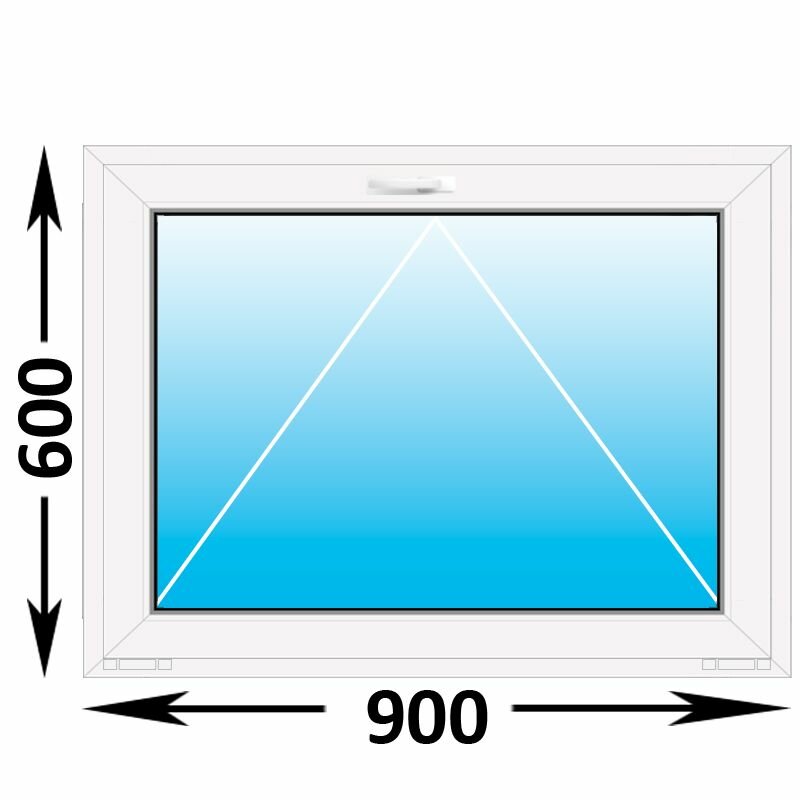 Пластиковое окно Melke фрамуга 900x600 (ширина Х высота) (900Х600)