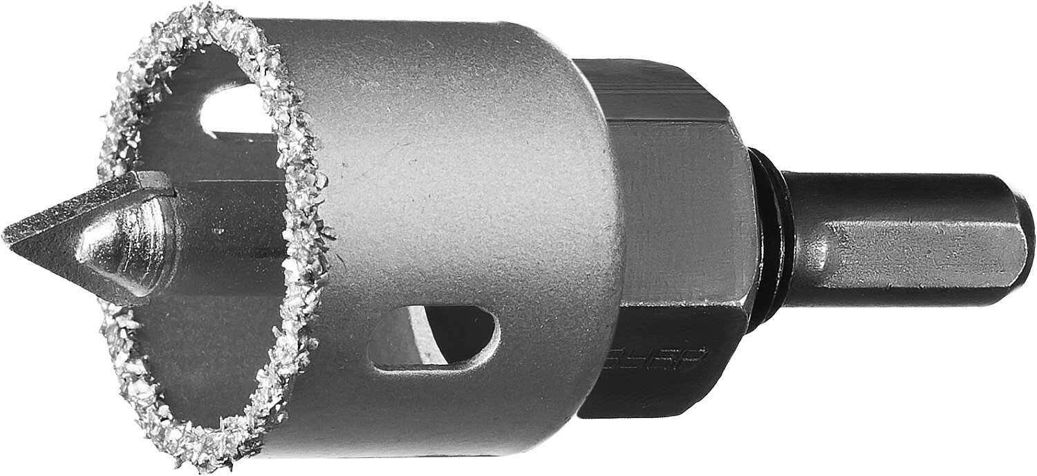 ЗУБР 32 мм L 25 мм карбид вольфрама Коронка-чашка с державкой и сверлом Профессионал (33360-032)