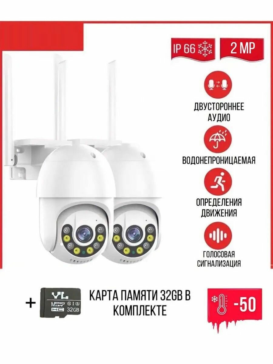 фото Уличная IP камера видеонаблюдения + карта памяти 32 GB в комплект CamPRO360