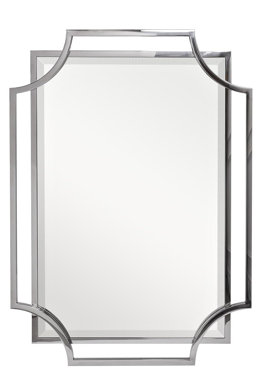 Зеркало прямоугольное в раме цвета хром Garda Decor KFE1150/1