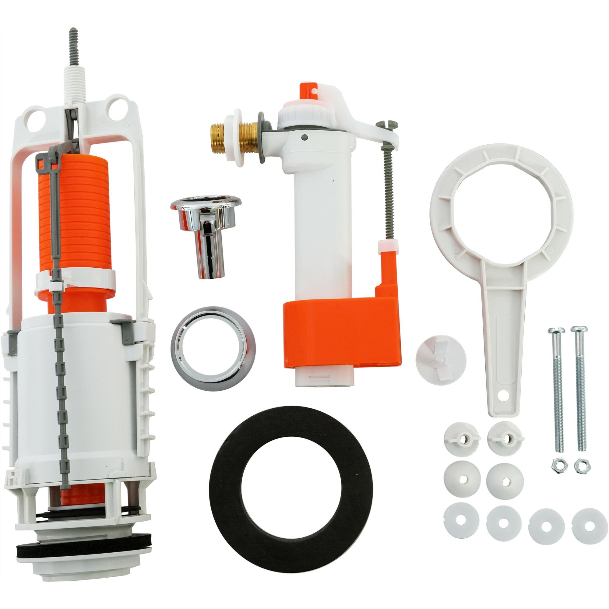 фото Арматура Equation с боковой подводкой воды 1/2", c одинарной кнопкой смыва
