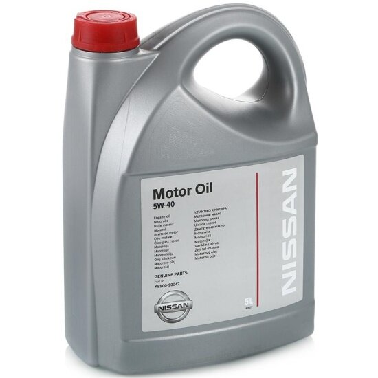 Моторное масло NISSAN Motor Oil 5W-40 синтетическое 5 л