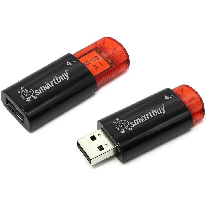 Smart buy Smartbuy USB Drive 4Gb Click Black SB4GBCL-K