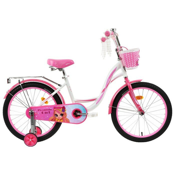 GRAFFITI Велосипед 20" GRAFFITI Premium Girl, цвет белый/розовый