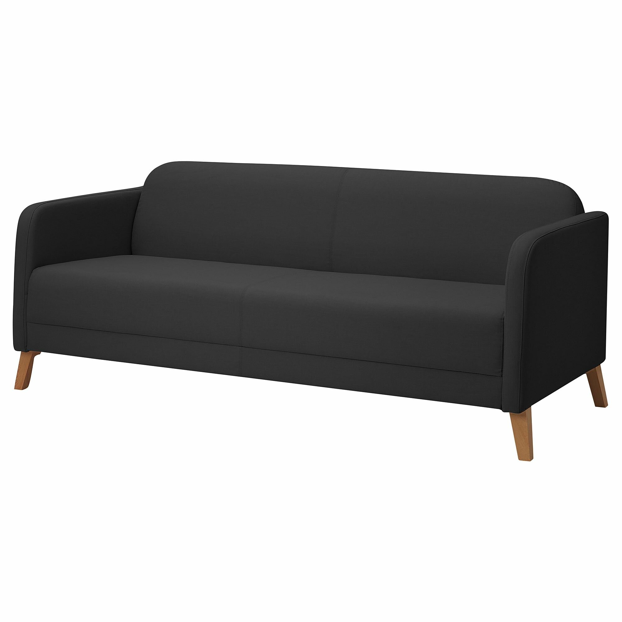 IKEA / икея LINANAS линанас, 3-местный диван, виссле темно-серый