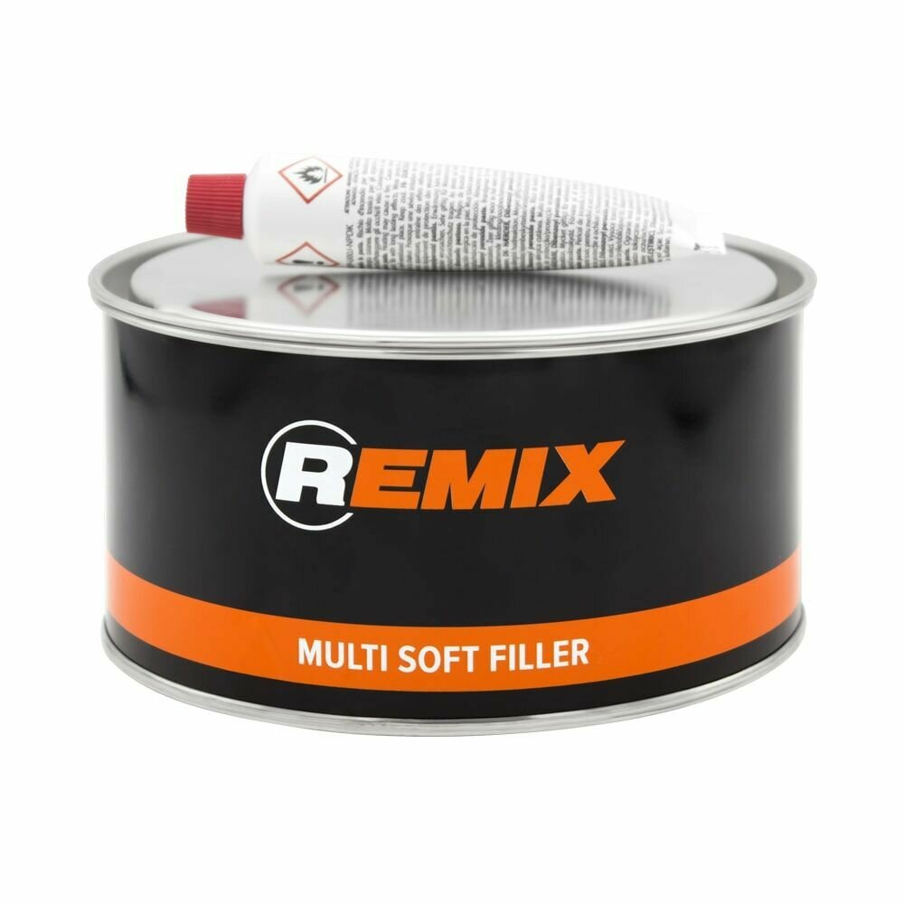 REMIX MULTI SOFT FILLER Шпаклевка автомобильная 0.25 кг. Двухкомпонентная полиэфирная автошпатлевка Art: RM-MSF-250